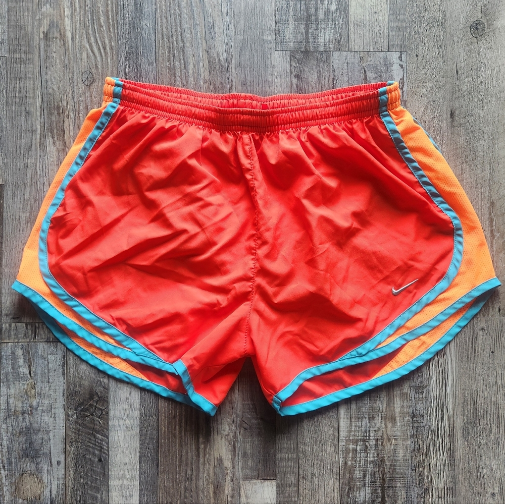Nike Orange & Blue Dri-FIT Athletic Shorts